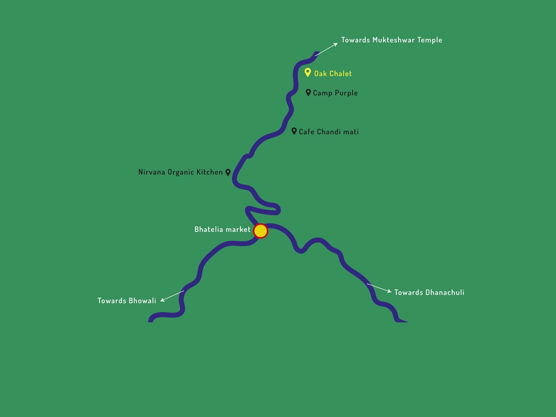 How to reach Oak Chalet Home Stay